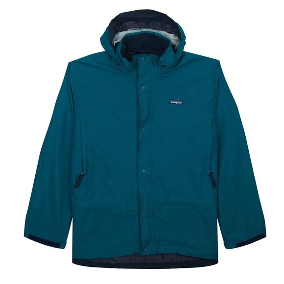 Patagonia Glade Runner Vintage Bluegrass Jacket Mens Large Fleece Collar Hooded - Picture 1 of 10